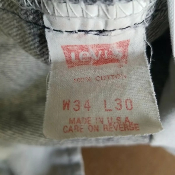 VTG RARE❗❗❗ 1989 Levis 506 Black Acid Wash Jeans Red Tag Size 34 X 30 USA MADE❗❗ - Picture 10 of 12